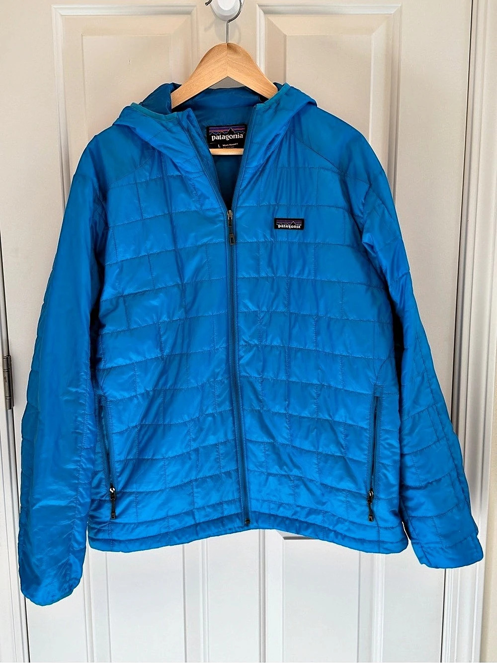 Patagonia Nano Puff Hoody Men's Blue Puffer Size Large